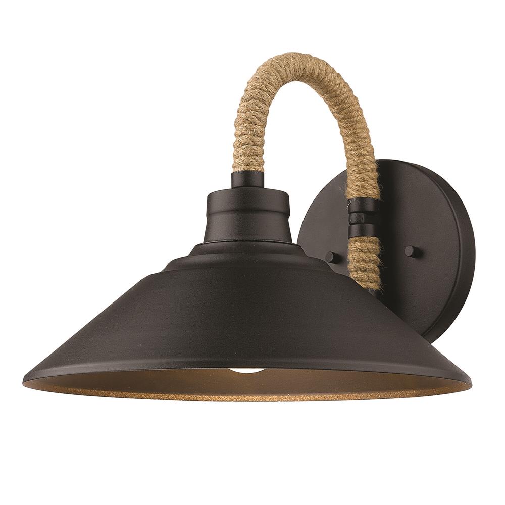 Golden Lighting 3318-1W NB Journey Wall Sconce in the Natural Black